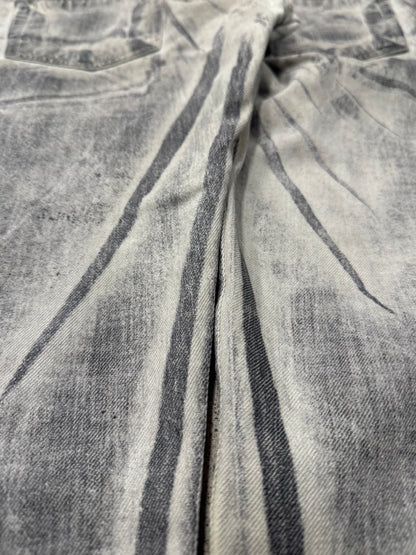 SS2010 Rick Owens ‘Gravel’ Geometric Grey Slim/Skinny Denim