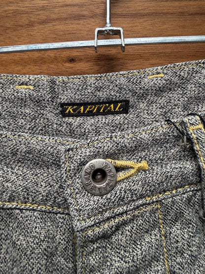 Kapital ‘Lumbar’ Double Knee Pinstripe Carpenter Denim