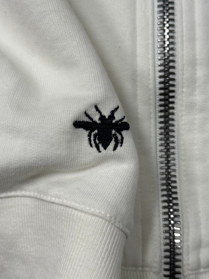 Dior Homme ‘Bee Motif’ White Cutoff Sleeveless Hoodie