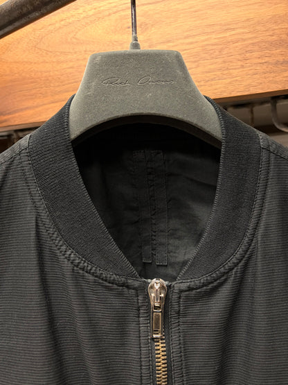 Early 2000s Rick Owens DRKDHDW Black Corduroy MA-1 Bomber Jacket