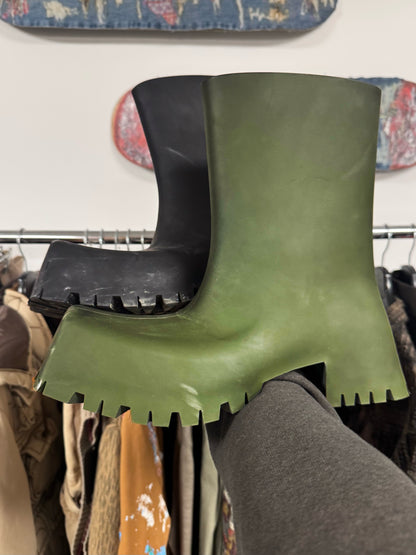 Balenciaga Green ‘Trooper’ Combat Boots