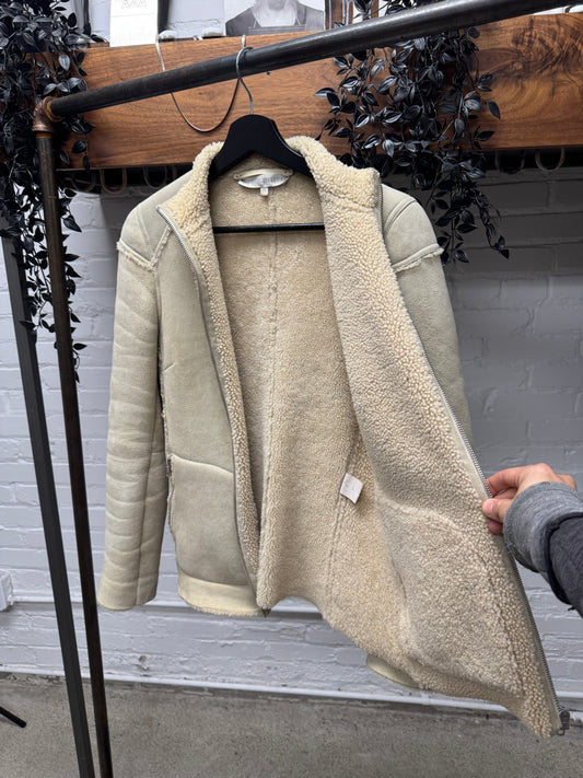 Veronique Branquinho Suede Shearling Lined Jacket