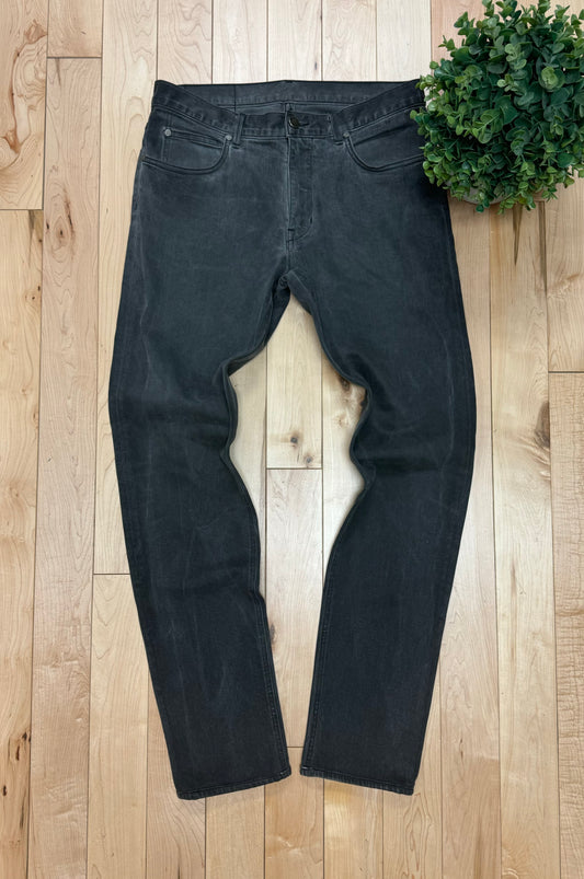 Helmut Lang Washed Grey Slim/Straight Cut Denim