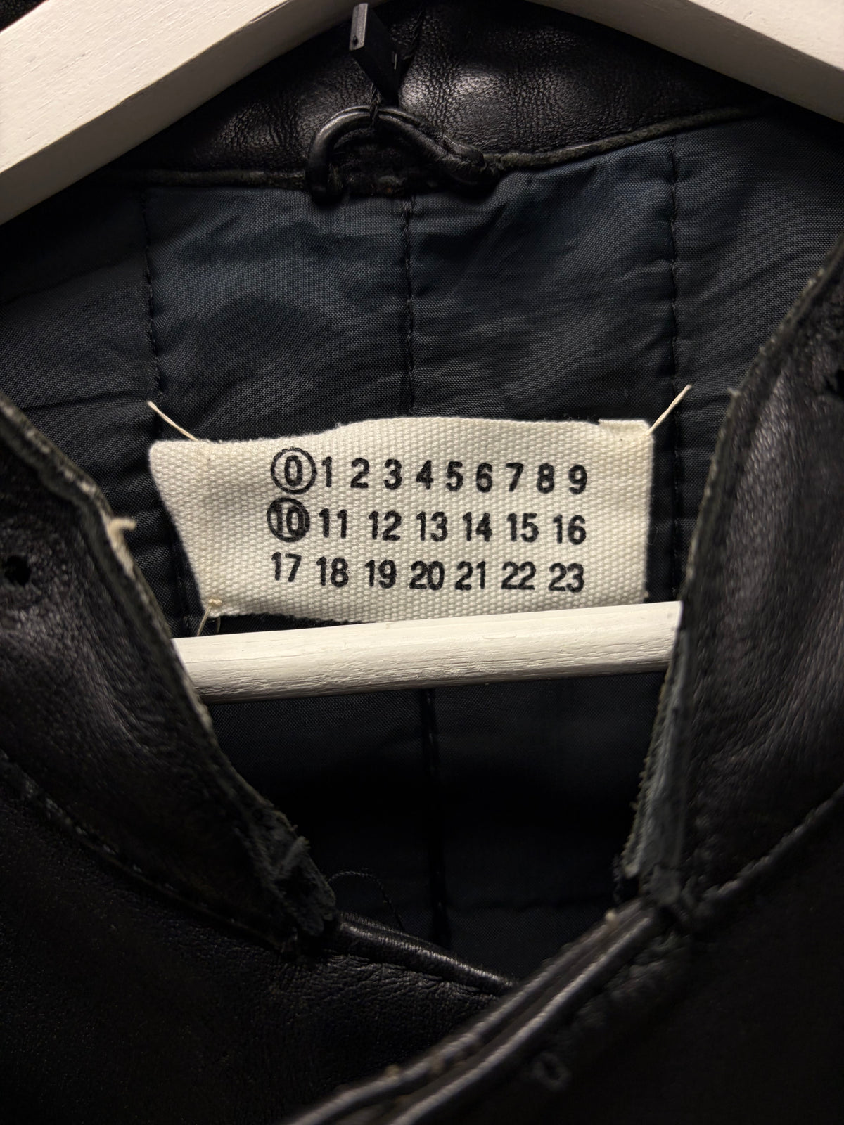 AW2003 Maison Martin Margiela Line (0) (10) Artisinal Reconstructed Patchwork Black Lambskin Leather Biker Vest