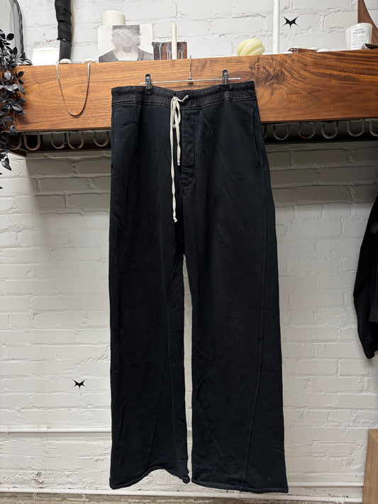 Rick Owens DRKSHDW ‘Mastadon’ Black Wide Leg Drawstring Sweatpants