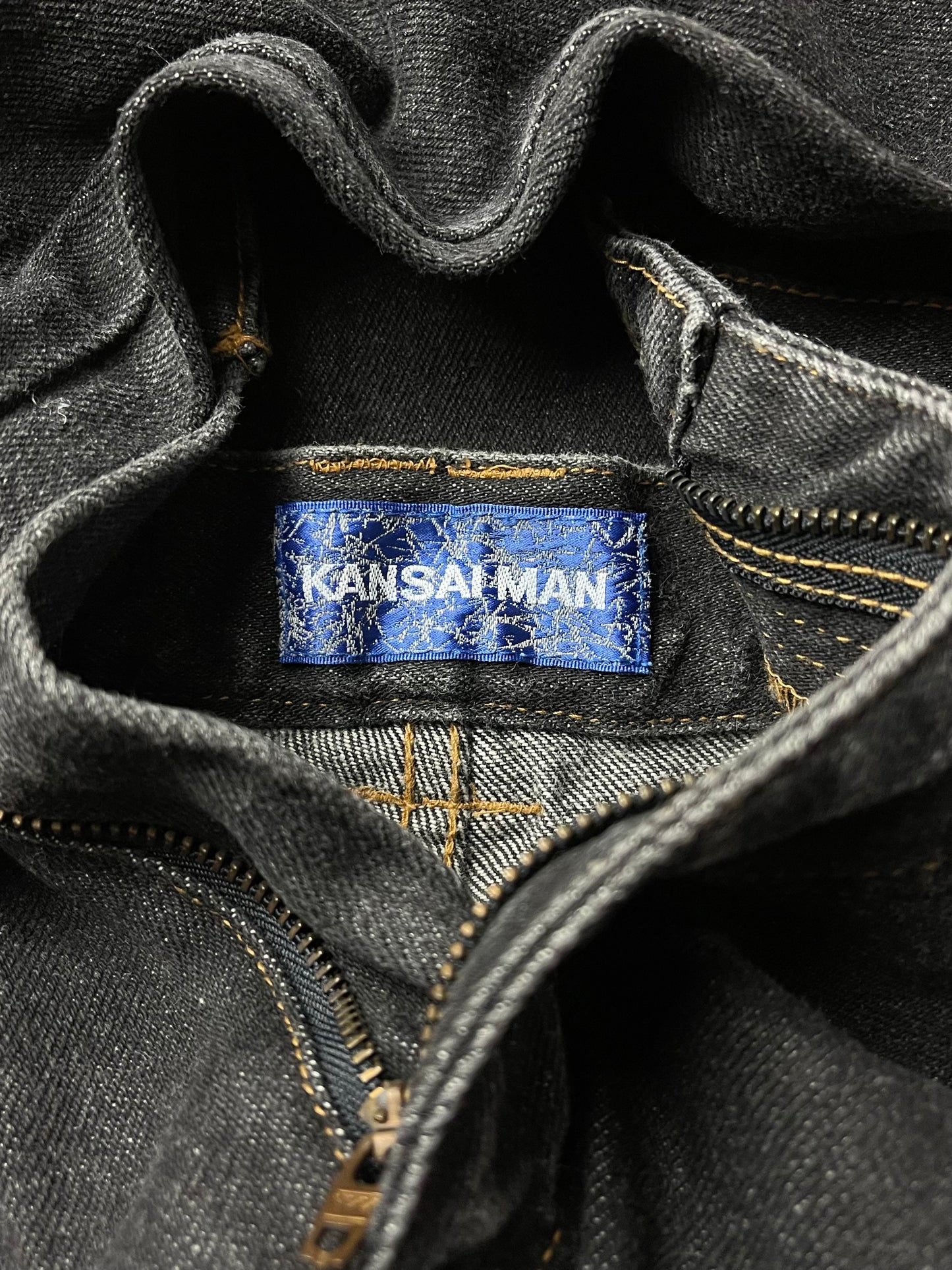 Vintage Kansai Yamamoto Wide Cut Washed Black Baggy Denim