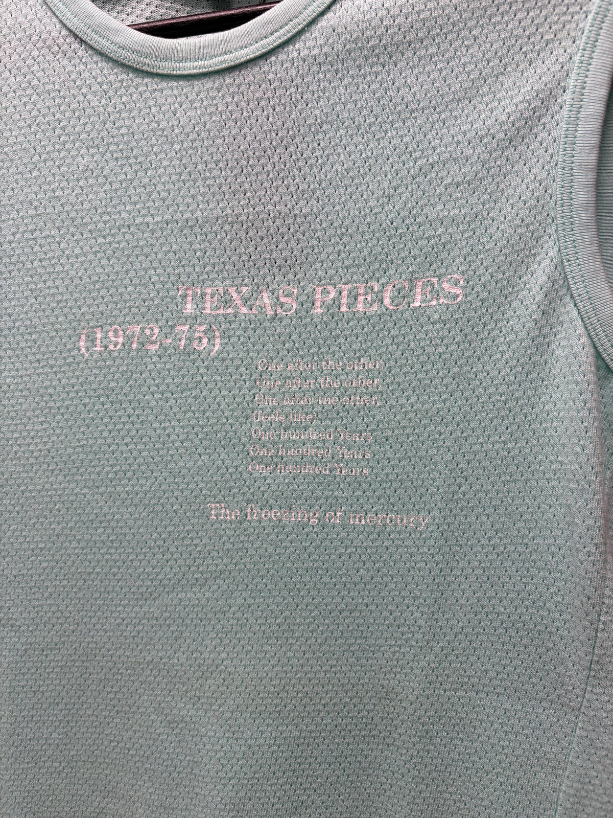 SS2005 Raf Simons ‘History of My World’ Mint Mesh Tank Top