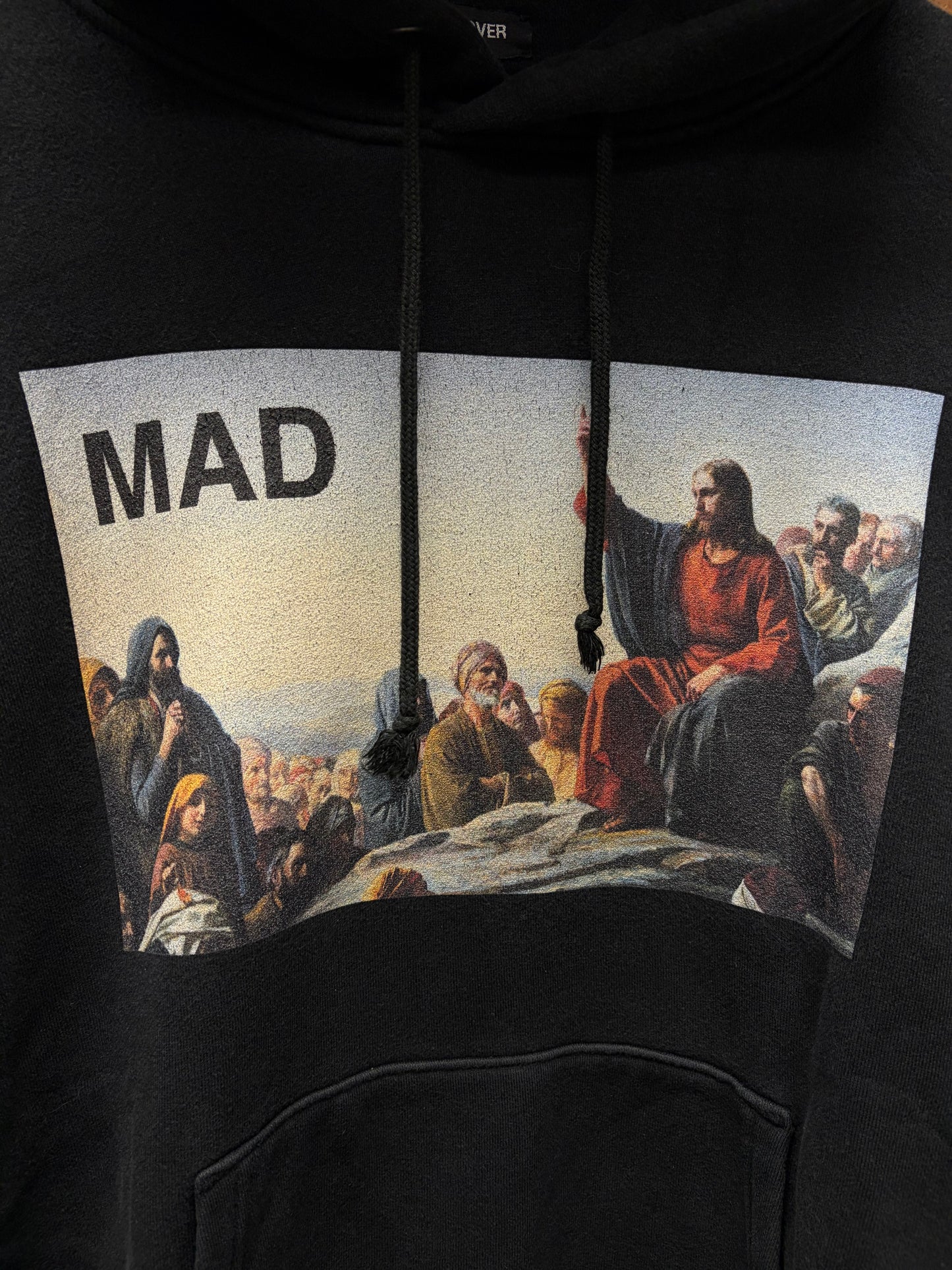 SS2018 Undercover ‘Spiritual Noise’ Black Religious Portrait Pullover Hoodie