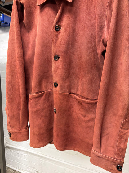 Our Legacy ‘Rustic Orange’ Suede Overshirt Jacket
