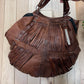 Costume National Brown Leather Fringe Shoulder Bag