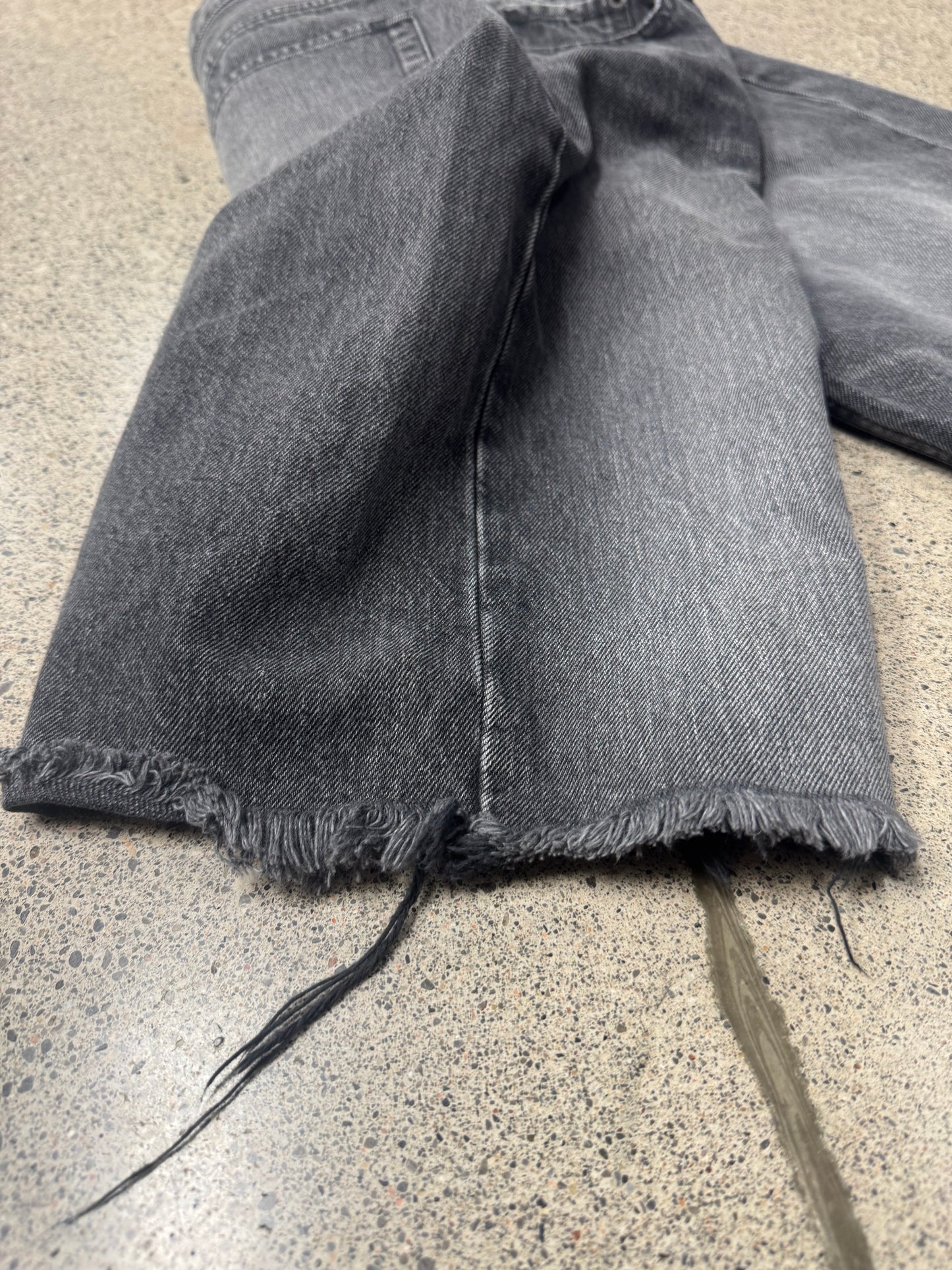 2018 Balenciaga ‘Washed Black’ Cutoff Denim Shorts