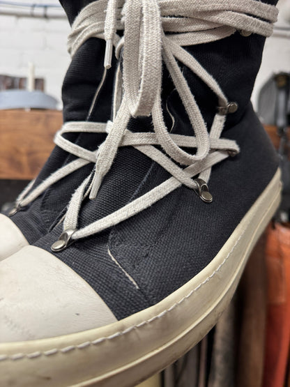 Rick Owens DRKSHDW Canvas ‘Pentagram’ Lace Sneakers