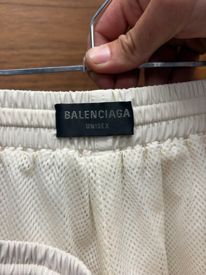 Balenciaga ‘3B Sports Logo’ White/Blue Wide Leg Track Pants