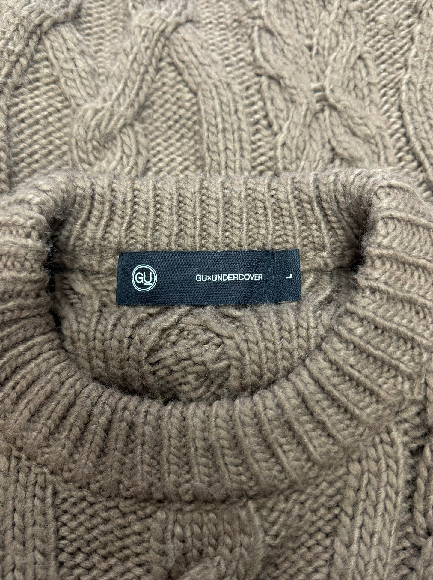 Undercover x GU Brown Cable Knit Sweater