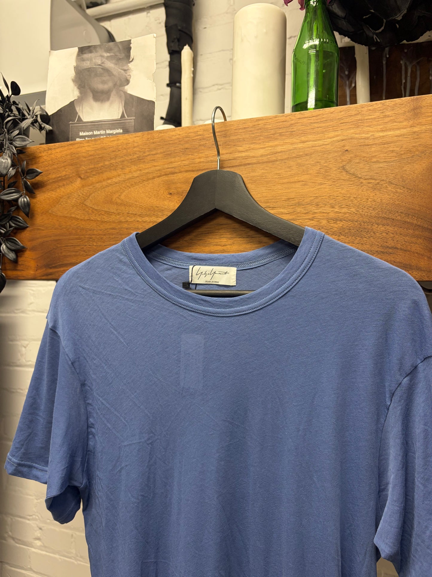 Yohji Yamamoto ‘Pour Homme’ Blue Short Sleeve Cotton T-Shirt