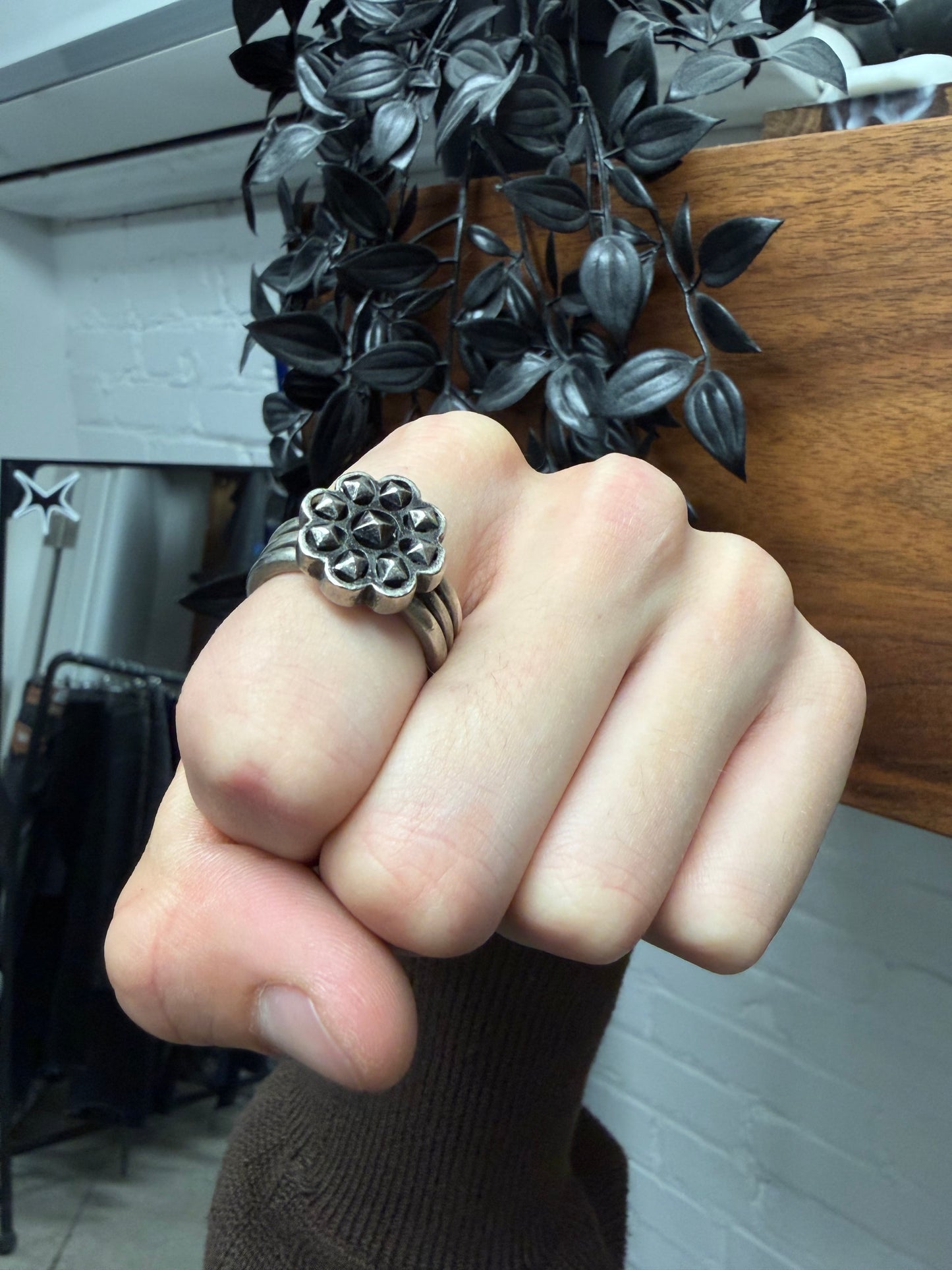 Number (N)ine x Jam Home Made ‘Studded’ Solid 925 Silver Ring