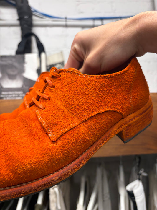 Guidi Burnt Orange ‘5302N Soldato’ Reverse Horse Leather Derbys
