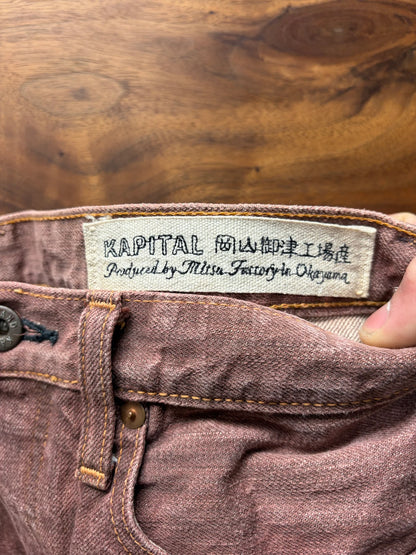 Kapital ‘Okayama Mitsu’ Factory Brown Color Buckle Back Denim