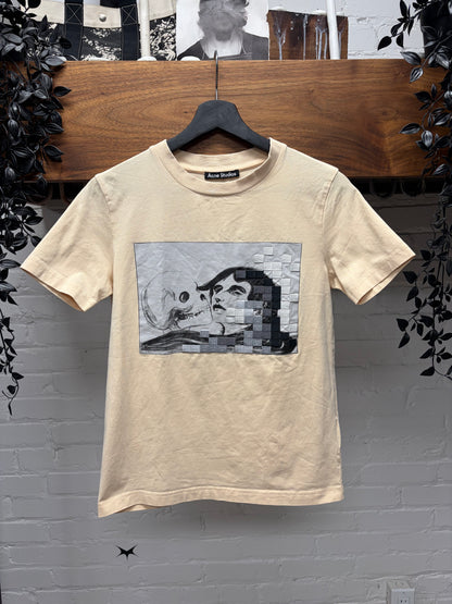 Acne Studios ‘Kiss of Death’ Cream White Graphic T-Shirt