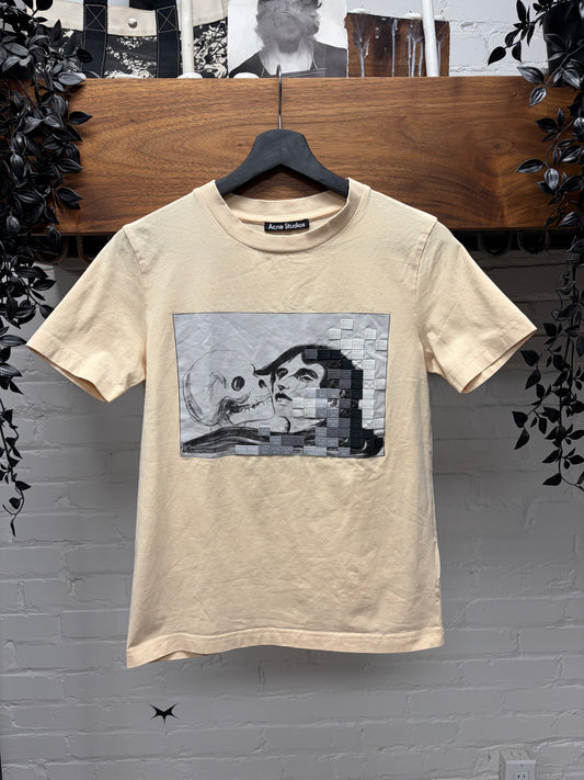 Acne Studios ‘Kiss of Death’ Cream White Graphic T-Shirt