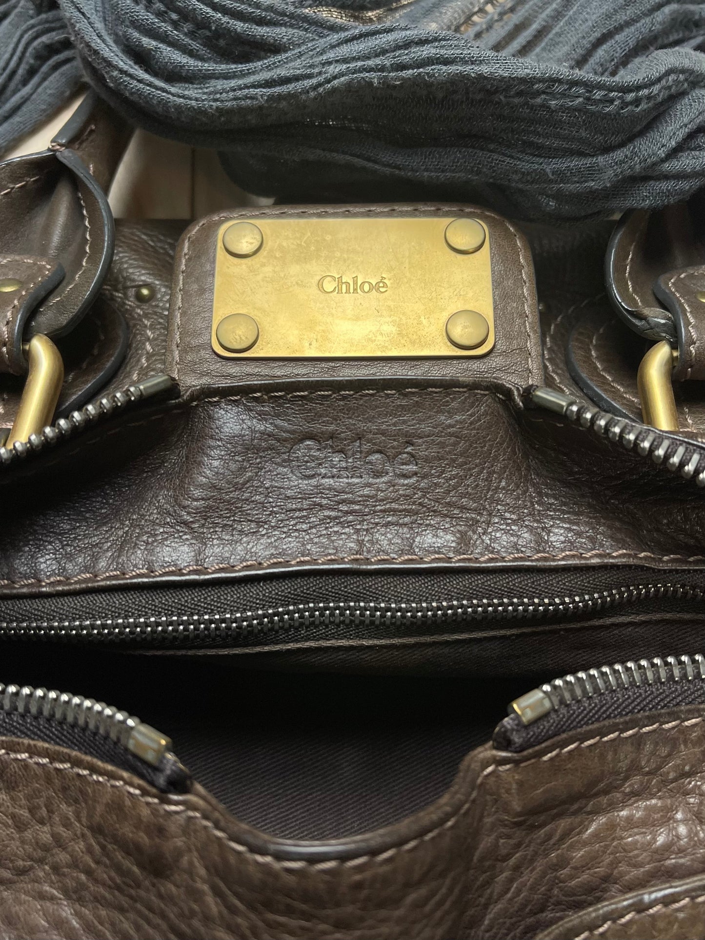 Chloe Paddington Crossbody Lock & Key Brown Leather Bag