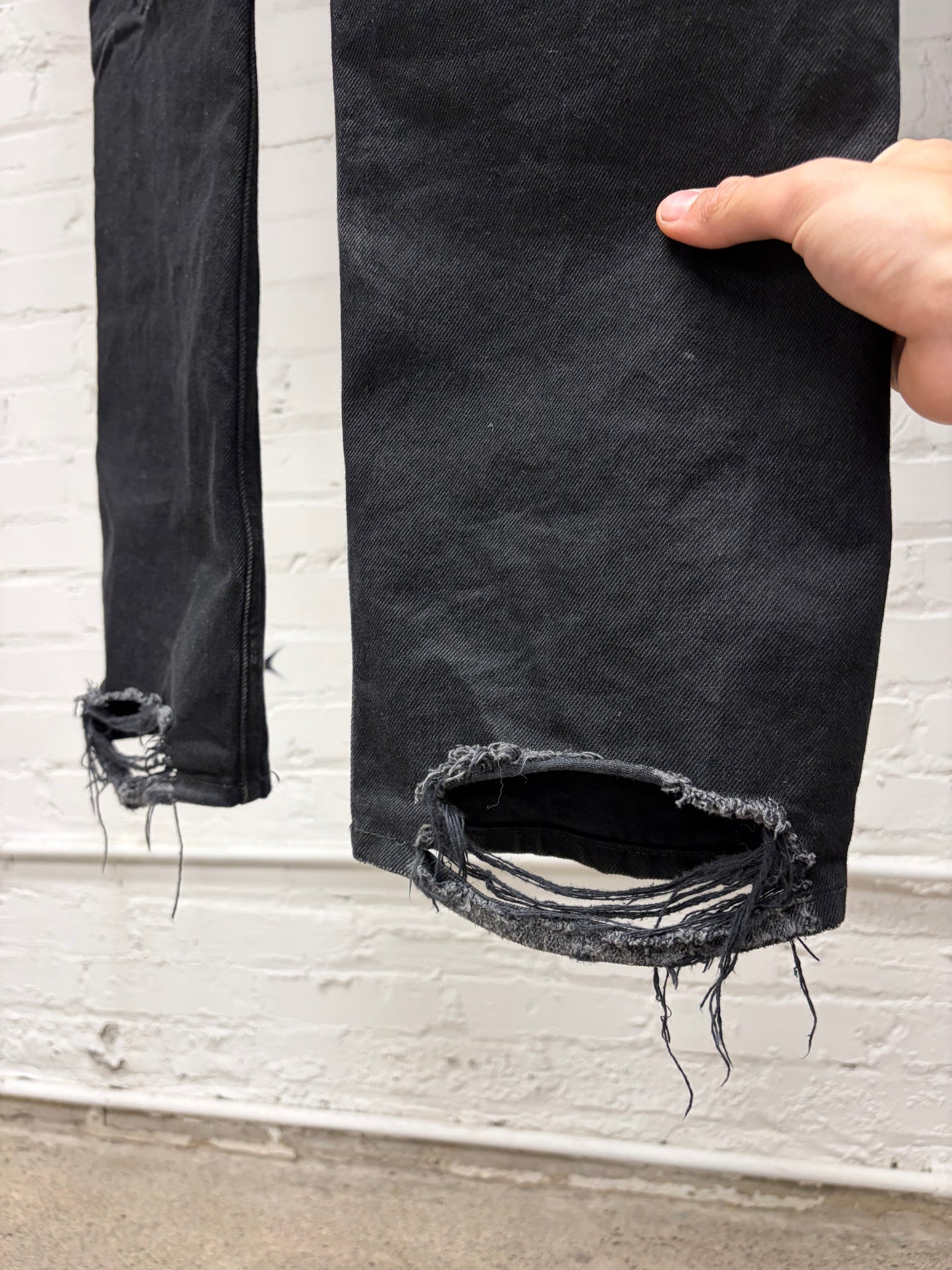 2022 Balenciaga Black Bootcut ‘Heelbite’ Denim