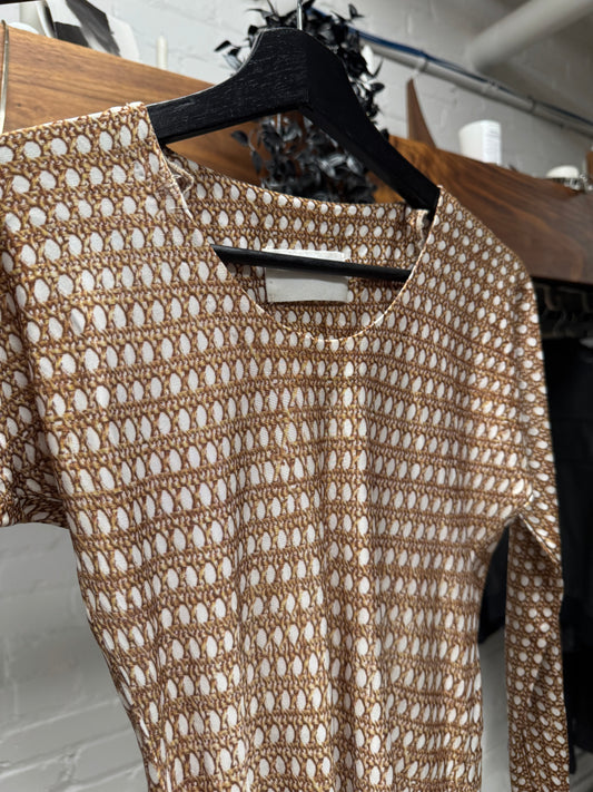 Maison Martin Margiela ‘Basket Weave’ Viscose Long Sleeve Shirt