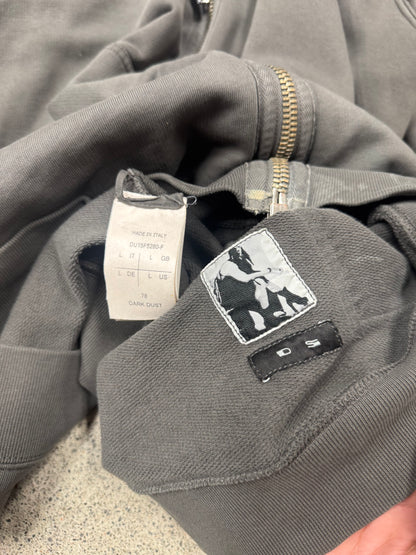 2000s Rick Owens Olmar & Mirta Dust Brown ‘Gimp’ Hoodie