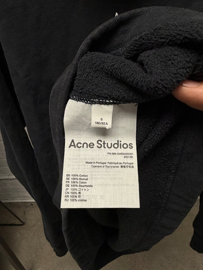 Acne Studios ‘Basic Logo’ Black Oversized Cotton Hoodie