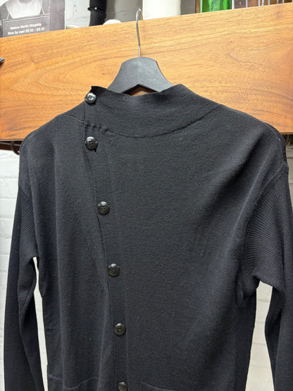 SS2014 Rick Owens ‘Vicious’ Mollino Ribbed Black Knit Cardigan