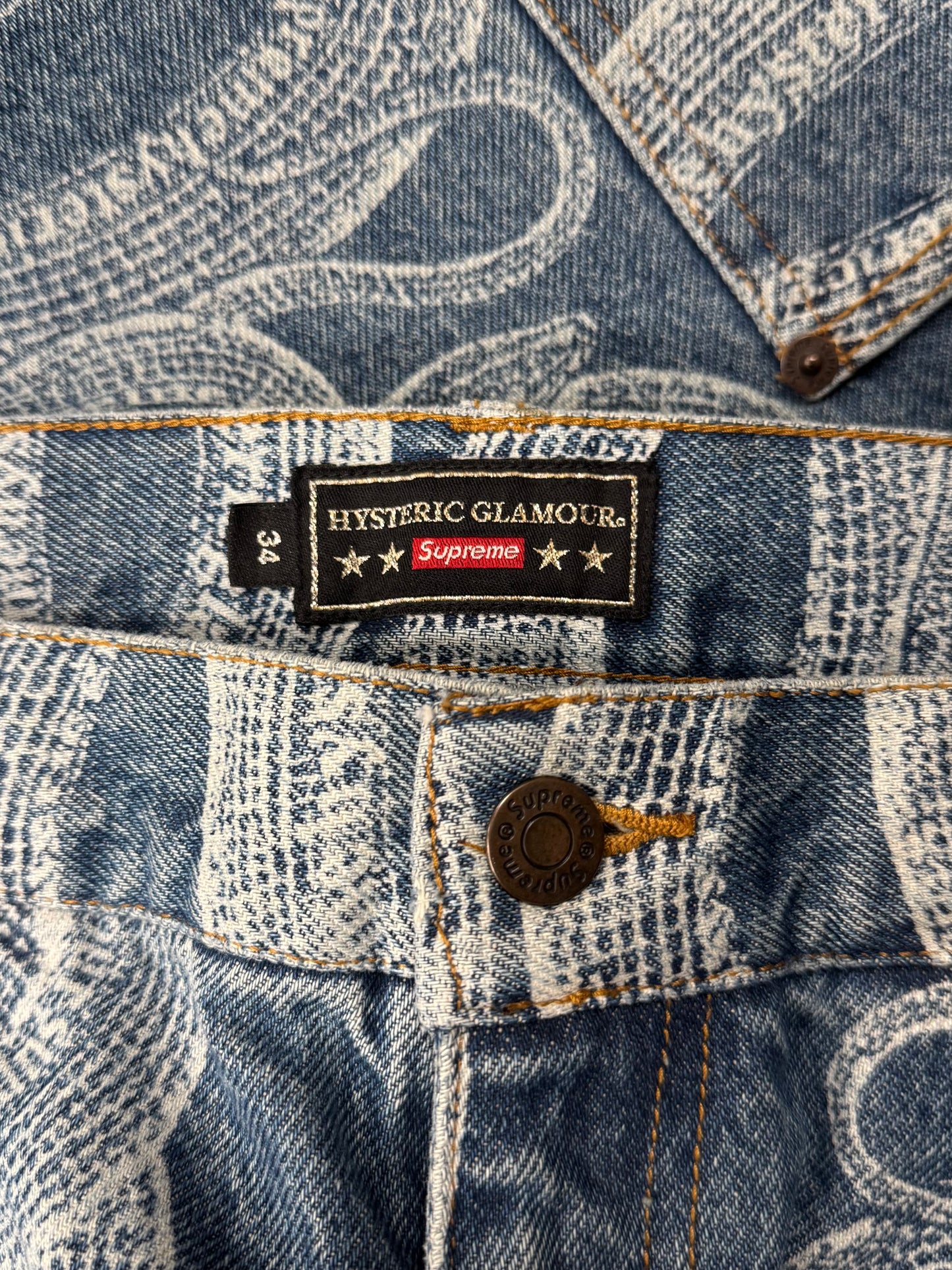 Hysteric Glamour x Supreme ‘Snake Print’ Carpenter Denim