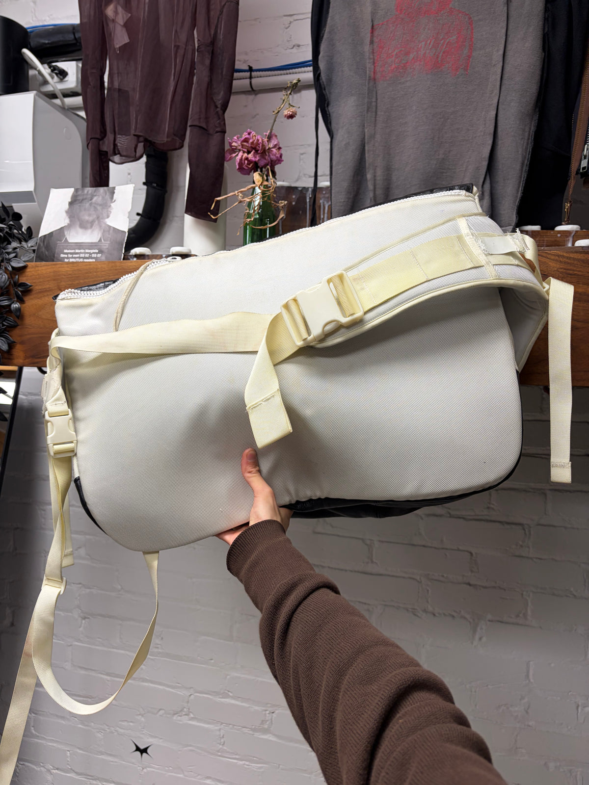 AW2007 Undercover x Visvim ‘E-Cat 23L’ Ballistic Black Deerskin Leather Jumbo Messenger Bag