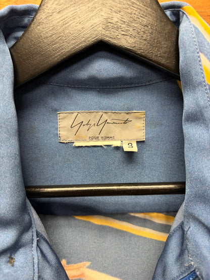 AW2001 Yohji Yamamoto Pour Homme ‘Pin-Up Girl’ Concertina Zip-Up Collared Shirt