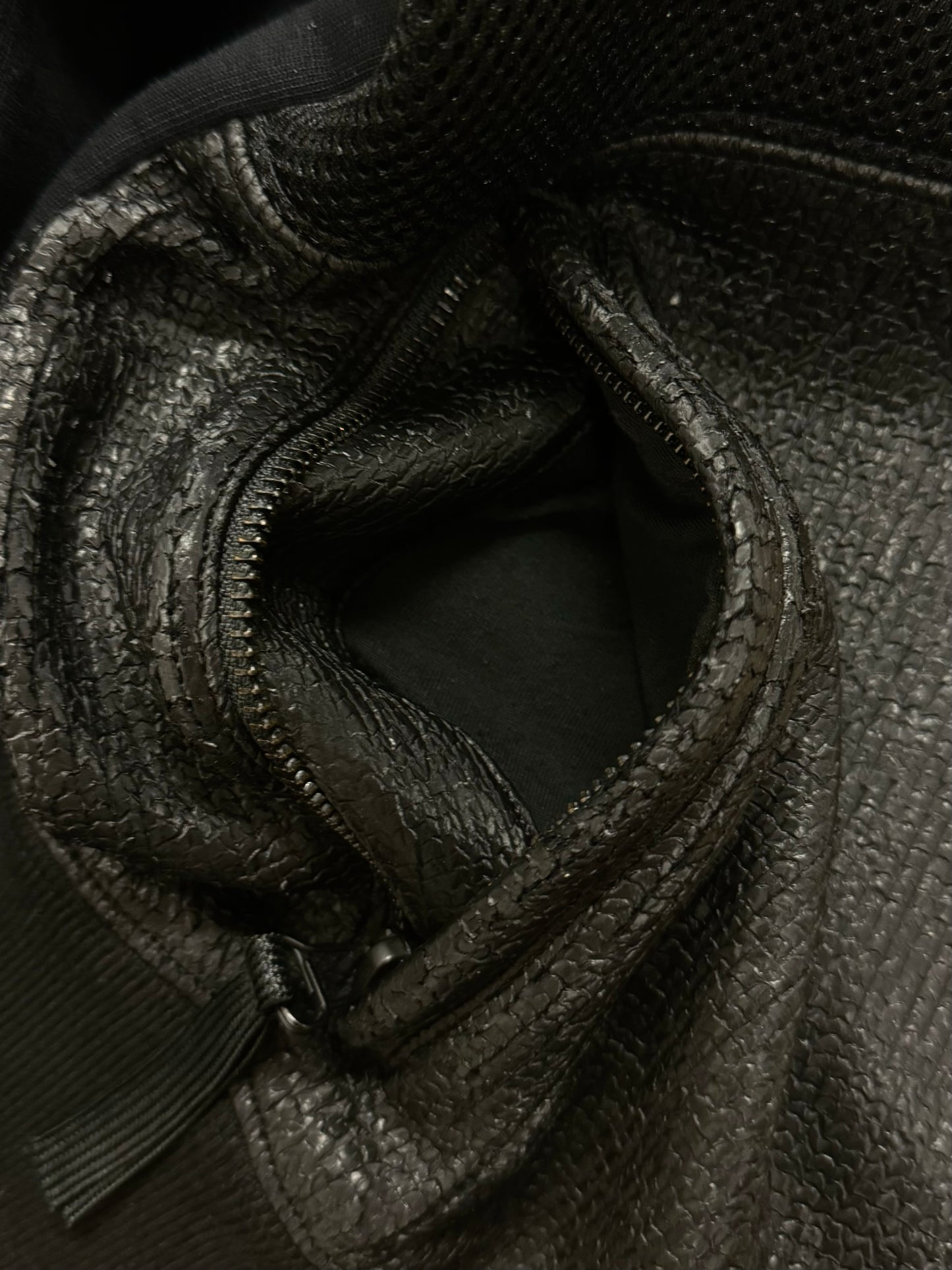 Helmut Lang Panelled Black Zip-Up Hoodie