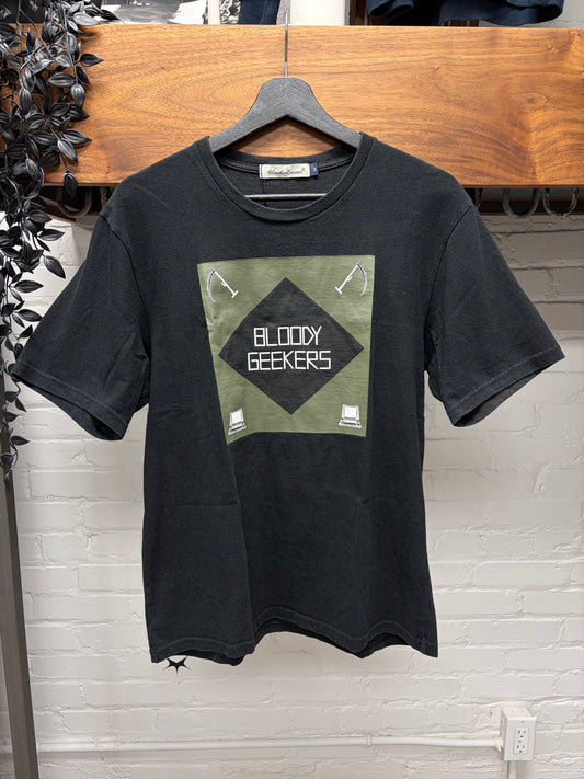 SS2019 Undercover ‘Bloody Geekers’ Black Graphic T-Shirt