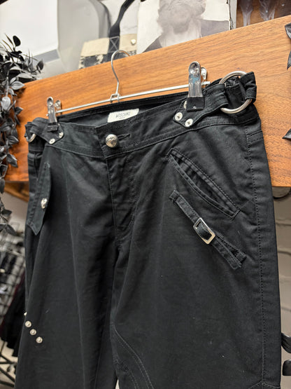 Moschino Black Harness Strap Bondage Denim