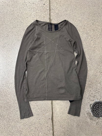Rick Owens ‘Dust’ Pentagram Ribbed Cotton Long Sleeve Shirt