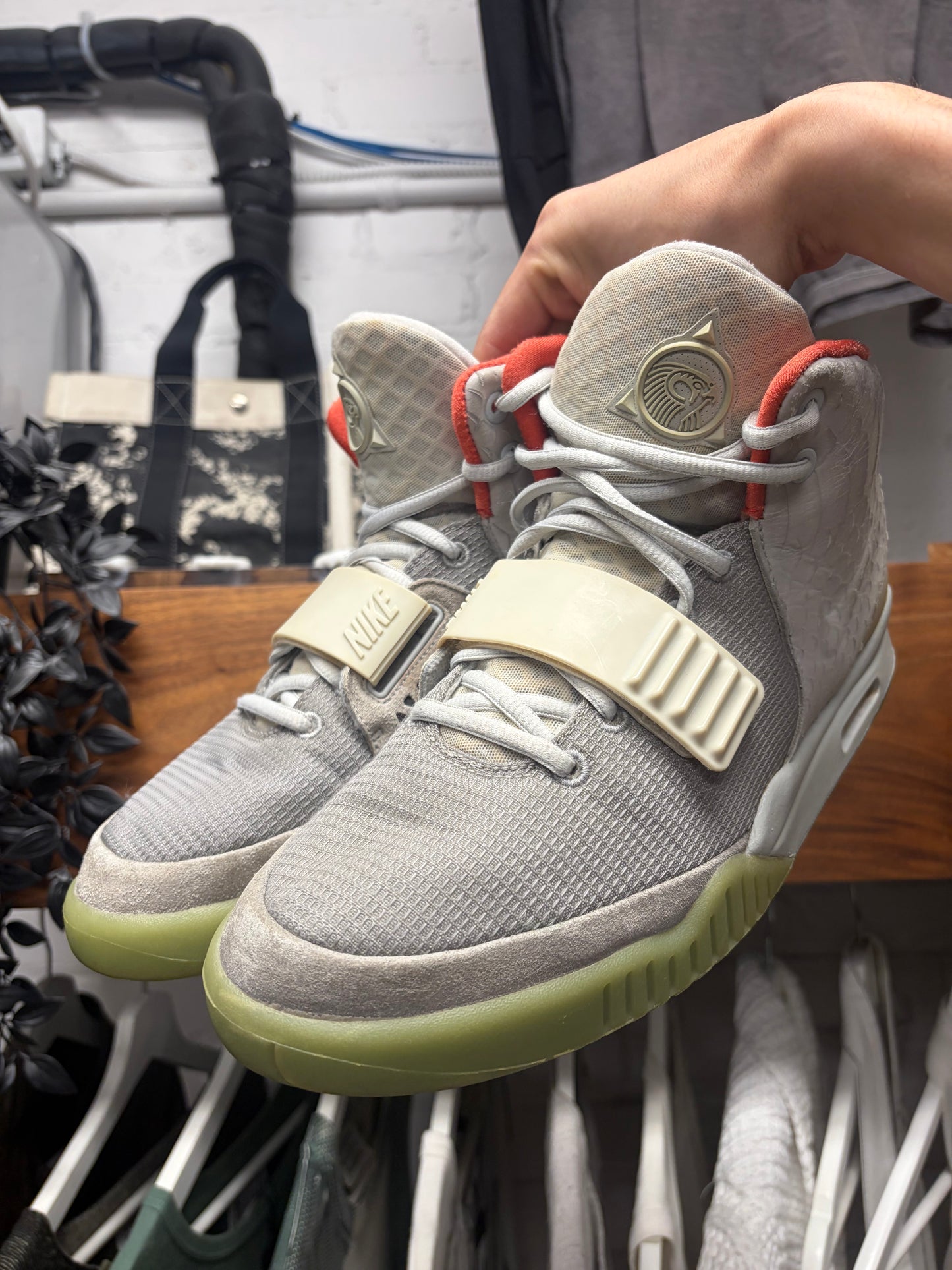 2012 Nike Air Yeezy 2 ‘NRG’ Pure Platinum High Top Sneakers