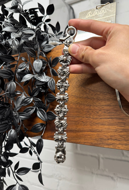 Chrome Hearts ‘H-Link’ Claw/Fleur De Lis 925 Silver ‘Lobster Clasp’ Bracelet