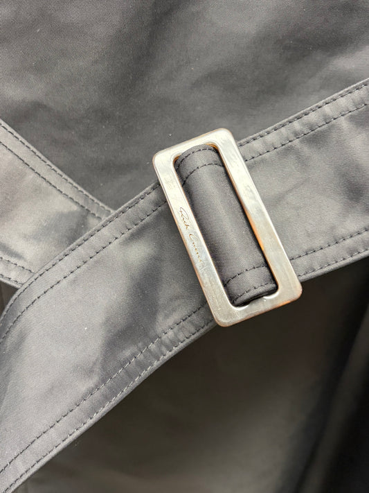 SS2017 Rick Owens ‘Glitter’ Nylon High-Collar Belted Trench Coat