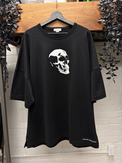 Alexander McQueen ‘Skull Print’ Black Cotton Short Sleeve Crewneck