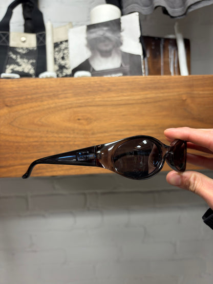 Vintage Gucci Black Oval Frame Shape Sunglasses