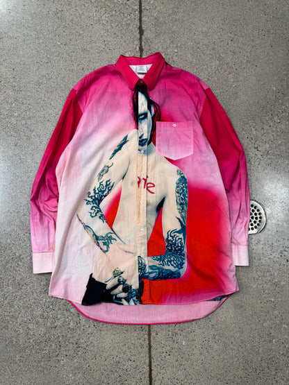 AW2019 Vetements ‘Marilyn Manson’ Full Color Button Down Shirt