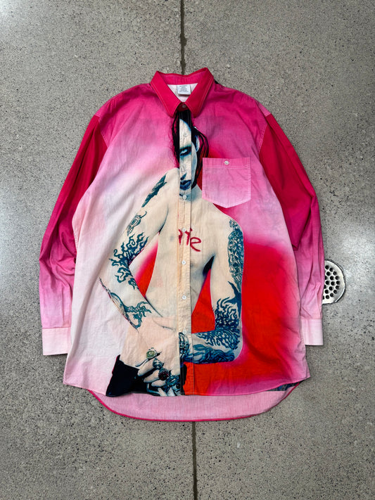 AW2019 Vetements ‘Marilyn Manson’ Full Color Button Down Shirt