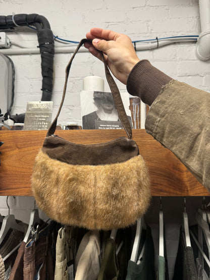 Vintage Miu Miu Suede/Fur Miniature ‘Pochette’ Shoulder Bag