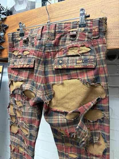 Blackmeans ‘Crust Punk’ Thrash Distressed Plaid Scab Pants