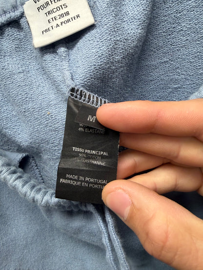 SS2018 Vetements Embroidered Logo Light Blue Sweatpants