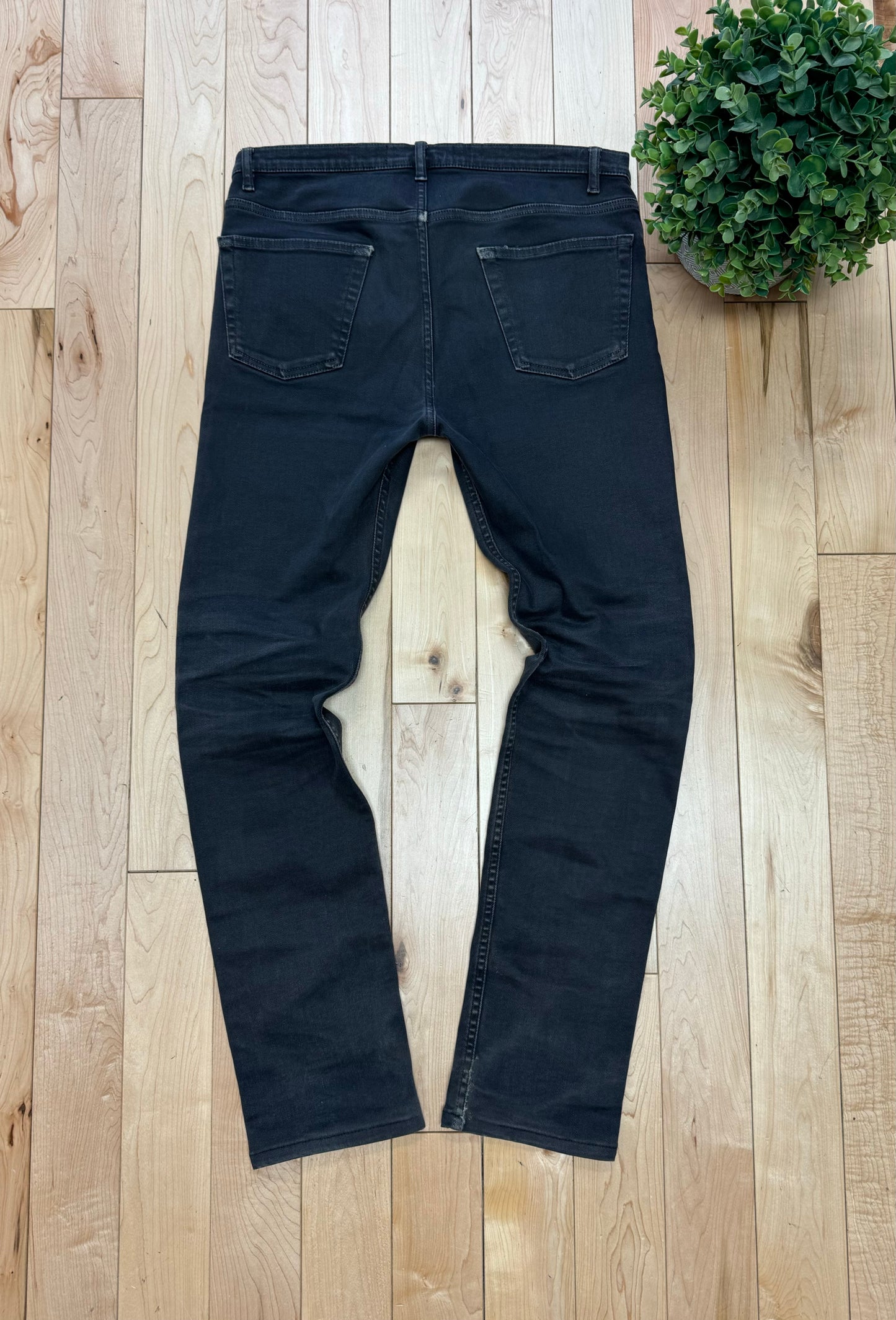 2017 Balenciaga Washed Black Slim/Skinny Cut Denim