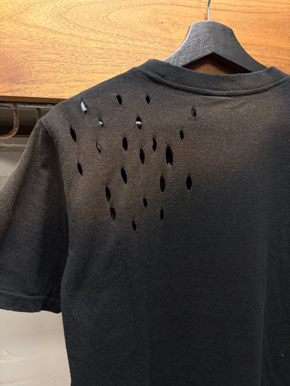 AW2008 Number (N)ine ‘My Private Portland’ Black Gunshot Distressed ‘DeathorBirth’ Graphic T-Shirt