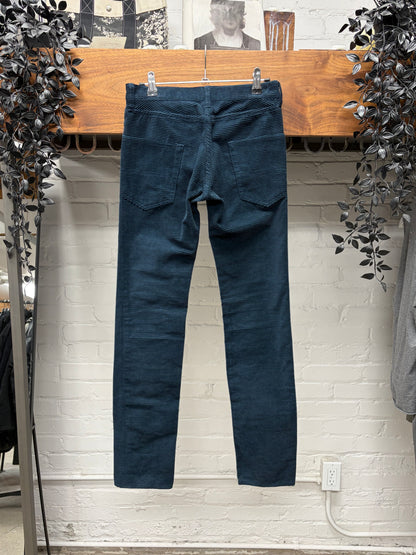 Undercover AW05 “Arts and Crafts” Blue ‘Patti Smith’ Bolt Corduroy Skinny Pants